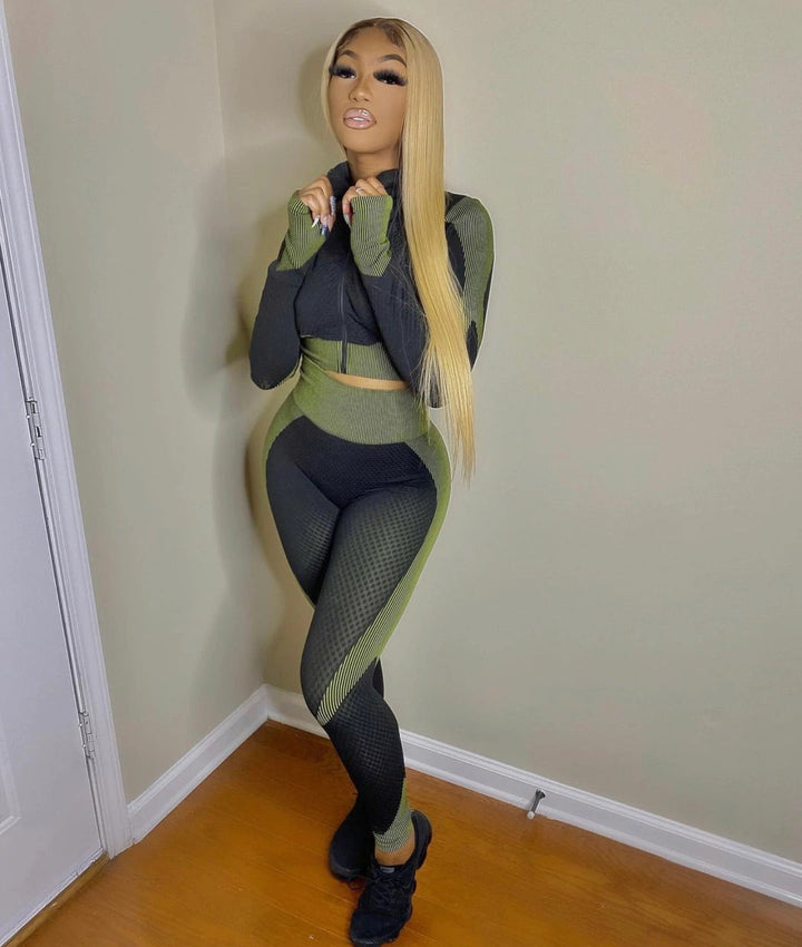 Airport Run 3 Piece Active Set - Green