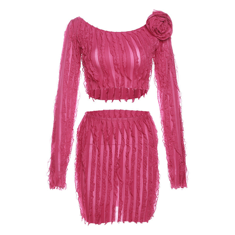 Bombshell Ruffle Mini Skirt Set