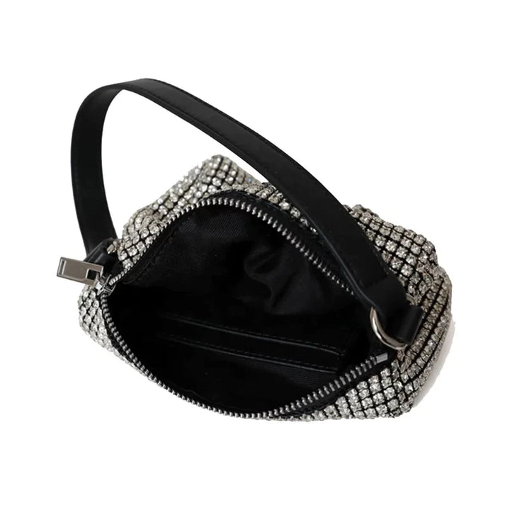 Icy Crystal Shoulder Bag - Silver