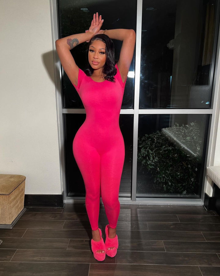 Baesic Baddies Jumpsuit - Pink