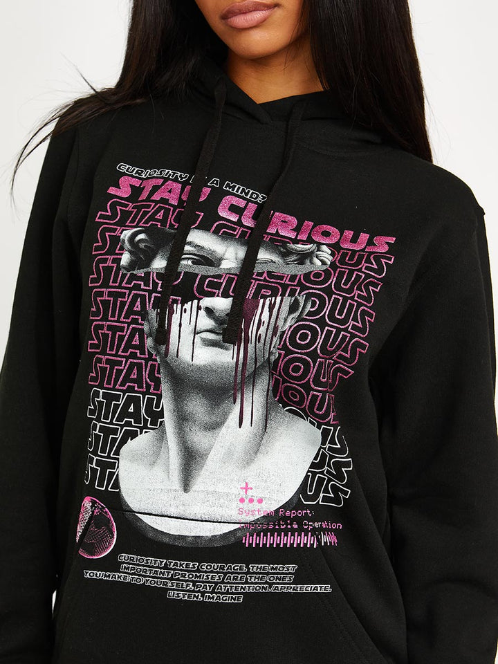 Curiosity Graphic Hoody - Black